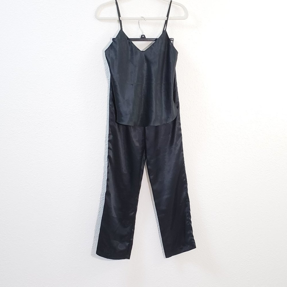 Vintage Tender Moments by INTIME Black 2Pc Satin Sleepwear Set (Fits S womens)